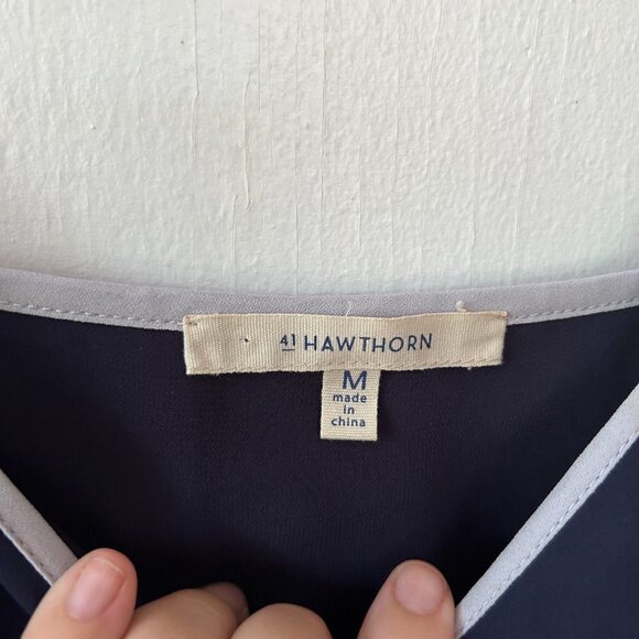 41 Hawthorn Coquette Camisole Womens Medium Color Block Tank Side Zip V-neck - Picture 4 of 6